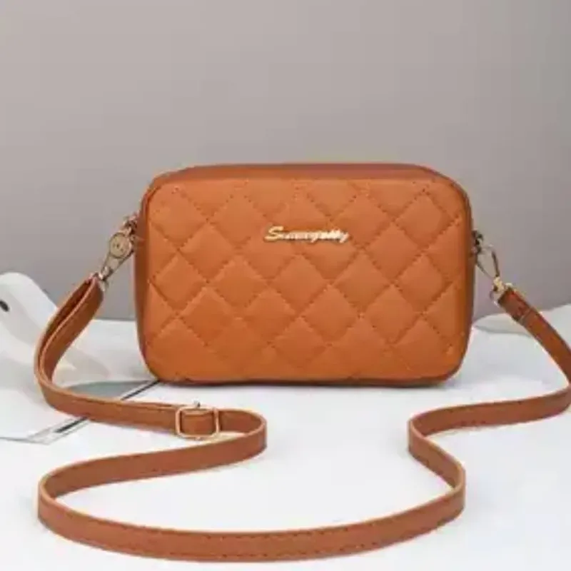 Cartera carmelita cuadros (ID 61)