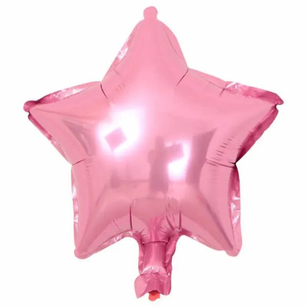 Globo de estrella rosado claro de 10"