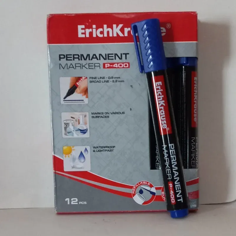 Marcador permanente azul