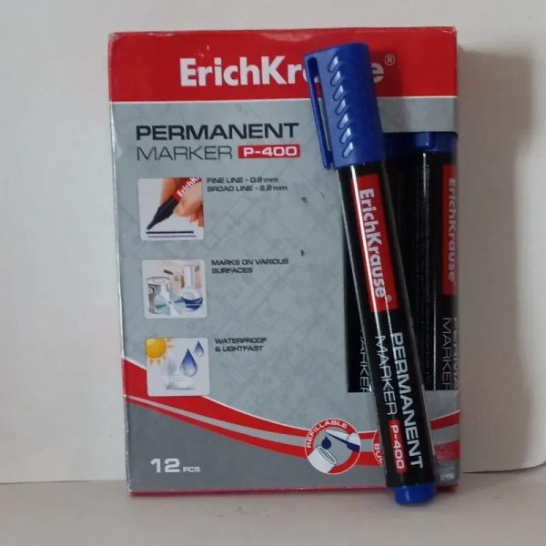 Marcador permanente azul
