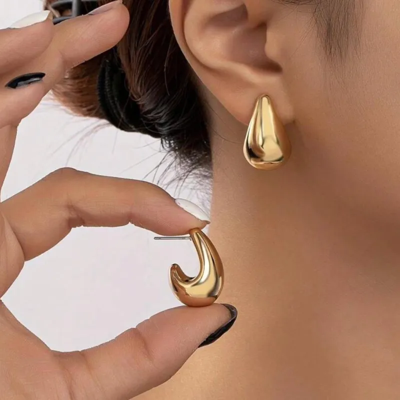 Pendientes de acero inoxidable dorados