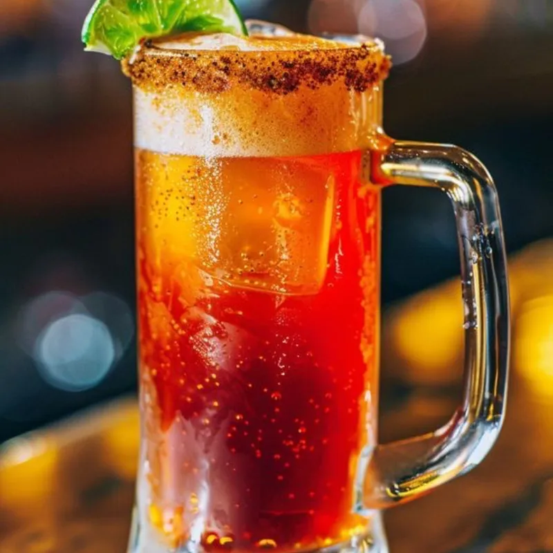 Michelada con cerveza Cristal