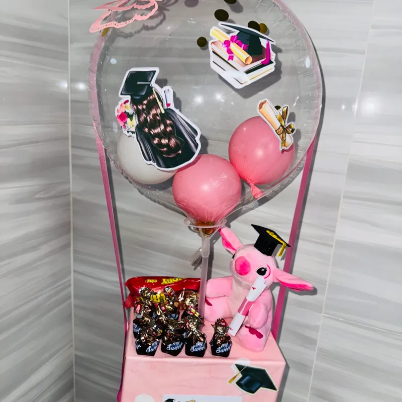 Caja con globo burbuja