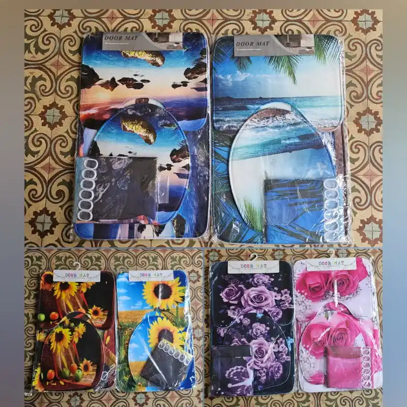 Juego de cortina + Alfombras