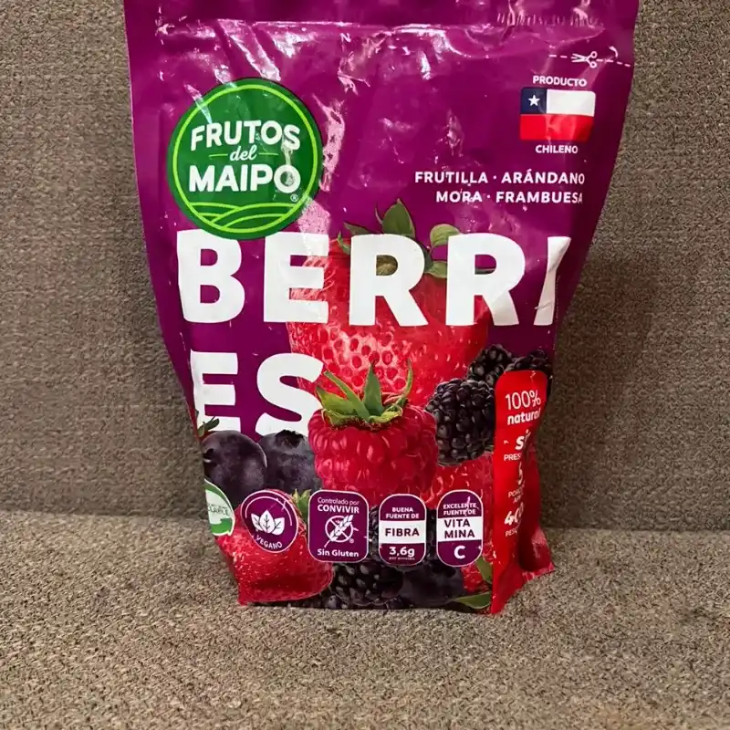 Frutos congelados en bolsa
