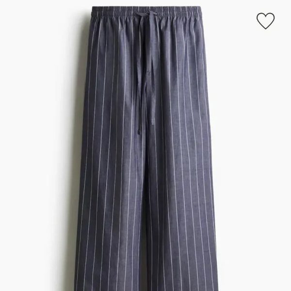 Pantalón algodón gris rayas