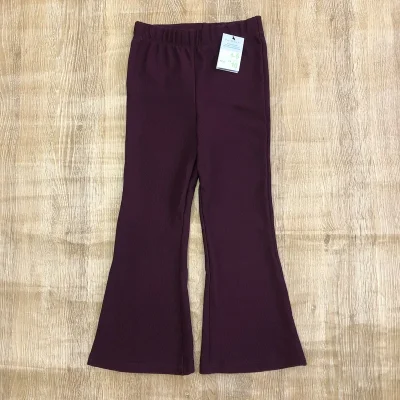 Leggings de patas anchas color rojo vino