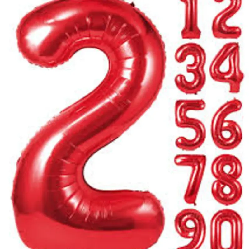Números inflables Rojos