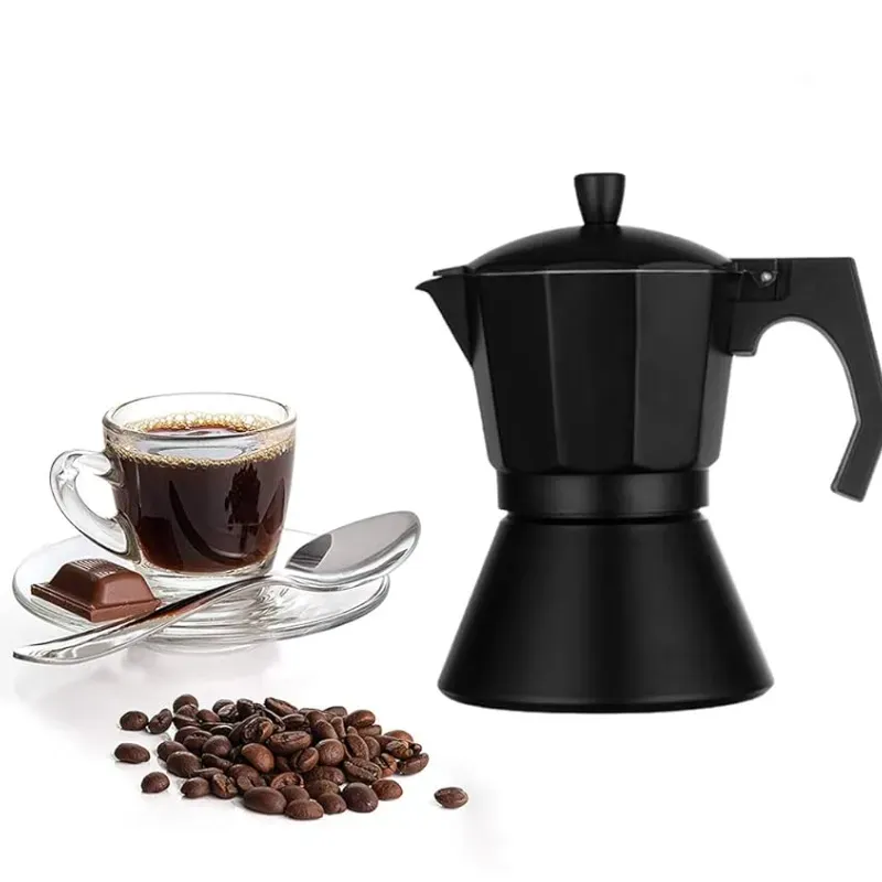 Cafetera Negra Mate - 6 Tazas