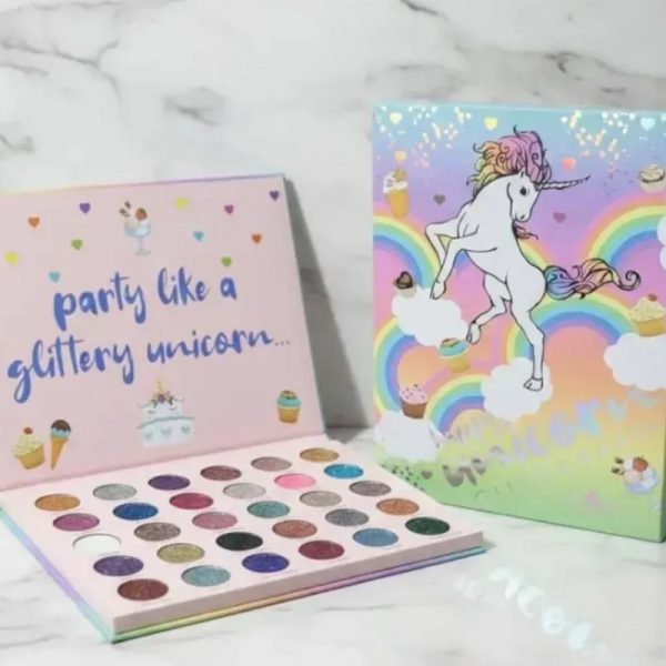 Paletas de sombras con acabado glitter