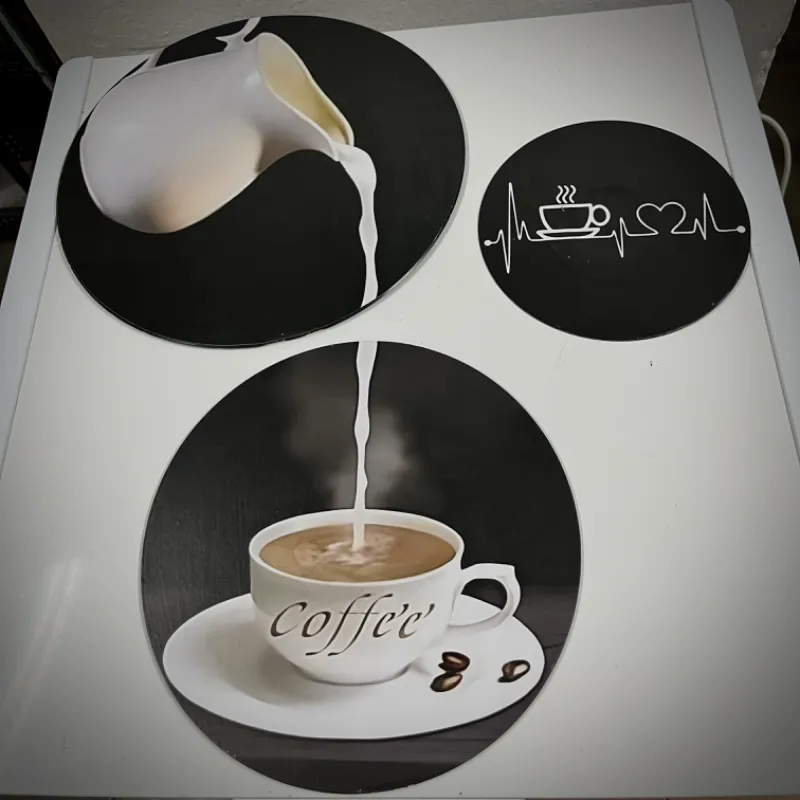 Juego de discos personalizados con la temática del café.☕️