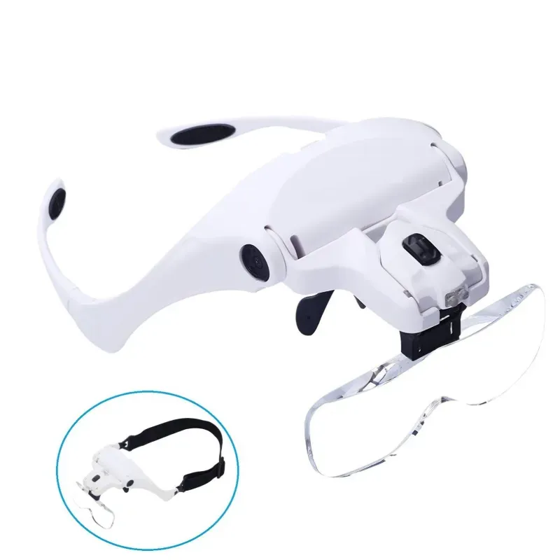 Lupa LED Anteojos con 5 lentes inter