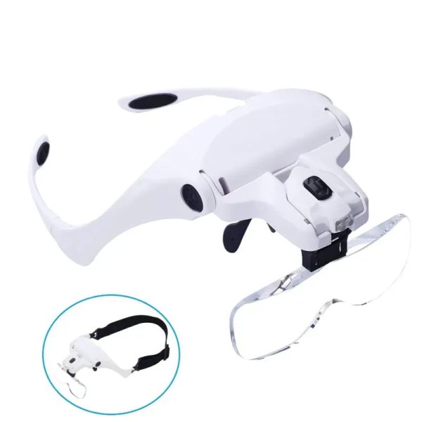 Lupa LED Anteojos con 5 lentes inter