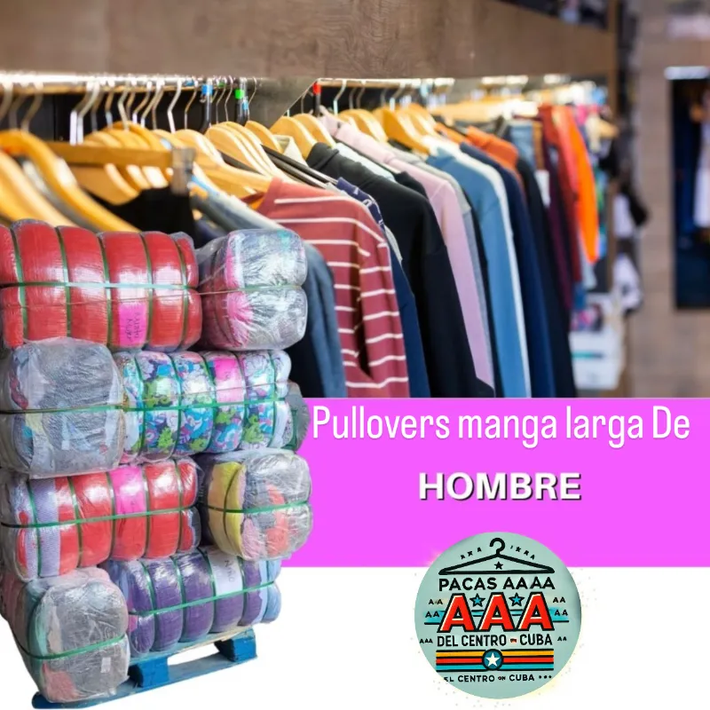 Pullovers manga larga de hombre