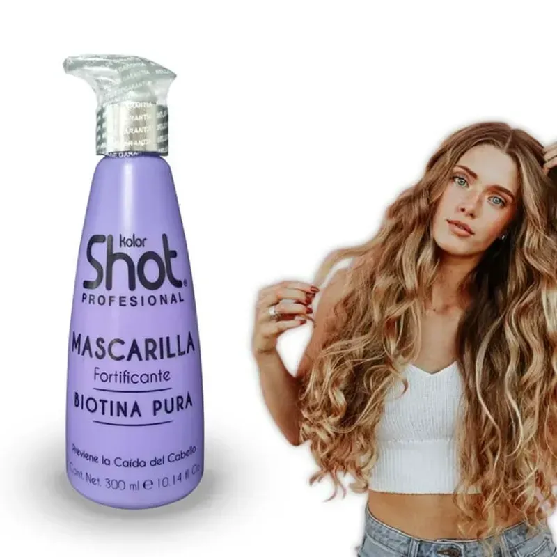 MASCARILLA ANTICAÍDA BIOTINA PURA CON ENJUAGUE KOLOR SHOT