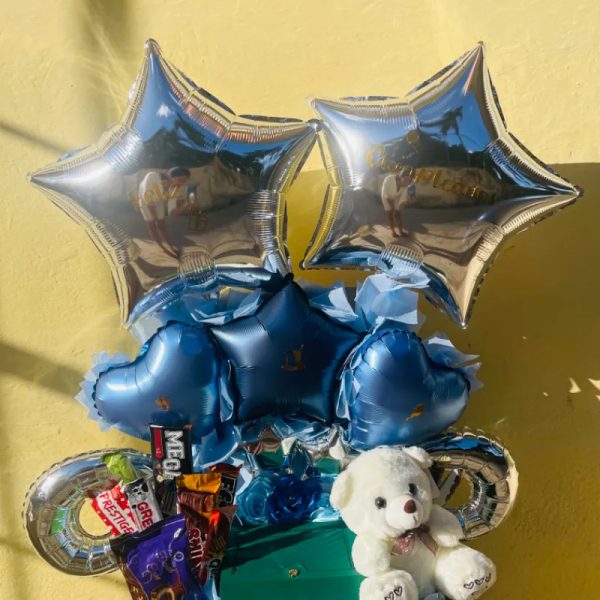  Cesta Grande Rosas & Peluche