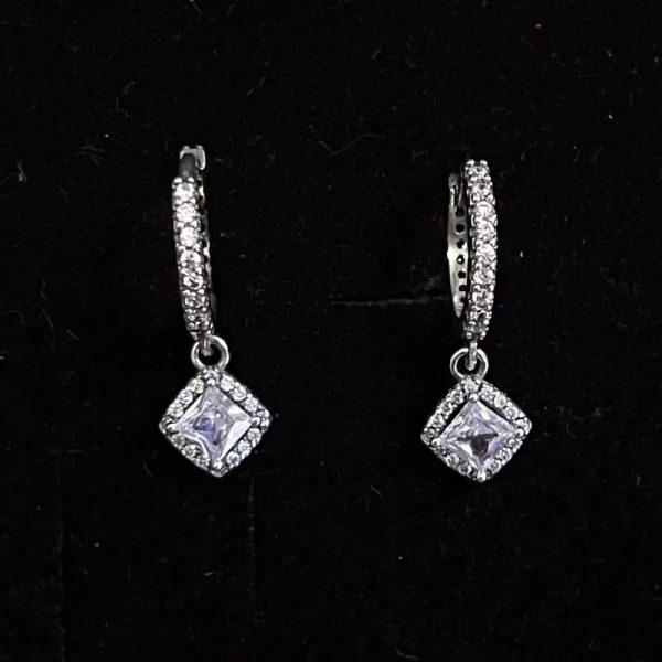 Argollas rombo colgante
