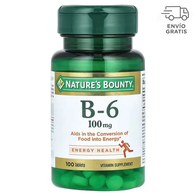 Nature's Bounty Vitamina B6, 100 mg, 100 tabletas