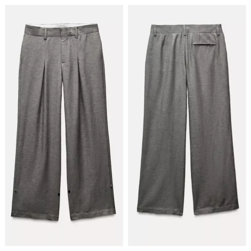 Pantalón Zara gris ancho