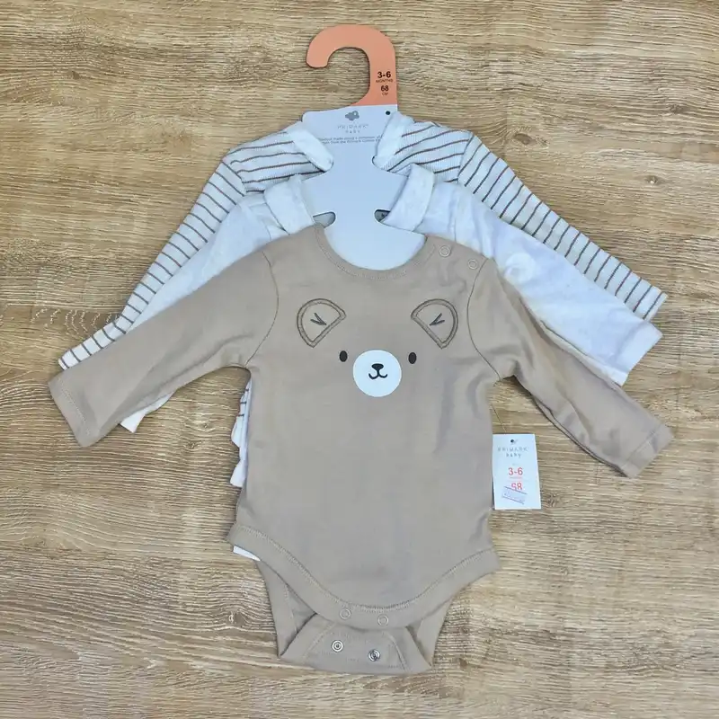 Pack de 3 bodies de mangas largas con