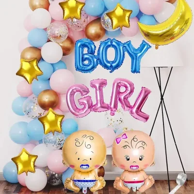 Set de decoración para fiesta de revelación de género