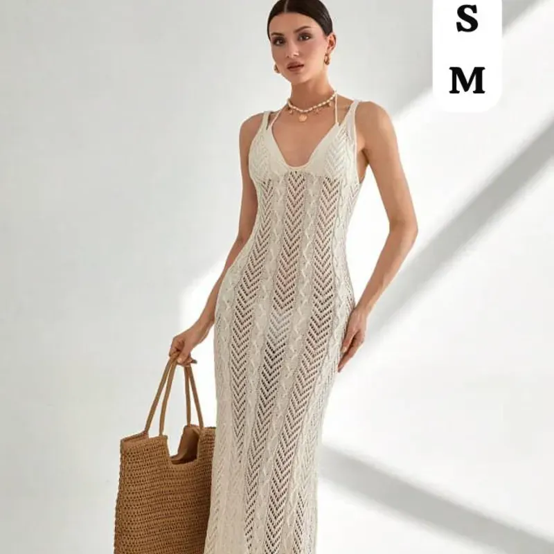  Vestido Largo Crochet – Estilo bohemio con elegancia natural