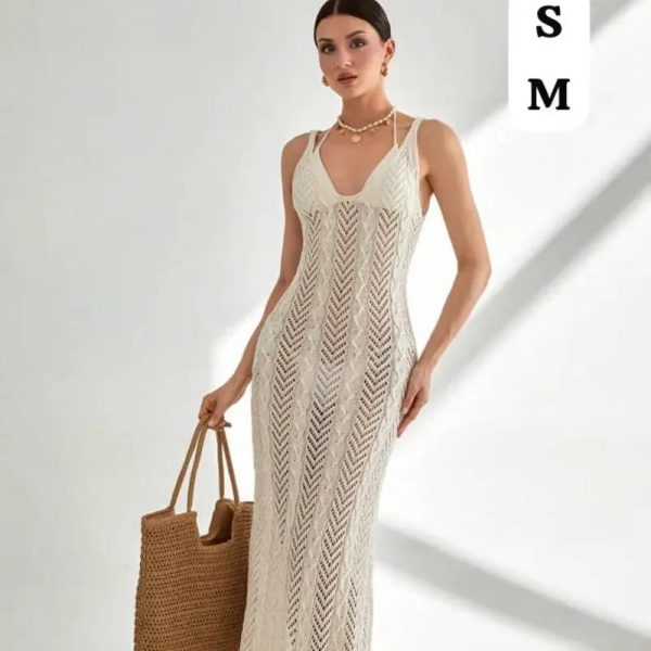  Vestido Largo Crochet – Estilo bohemio con elegancia natural