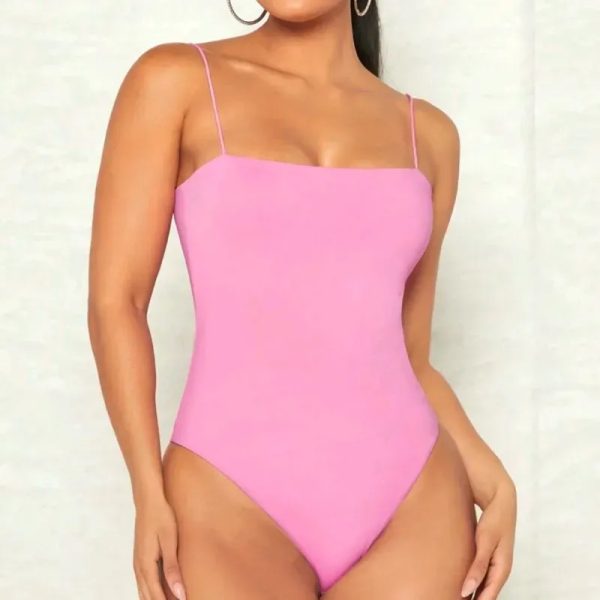  Body de tirantes espaguetis — Rosado