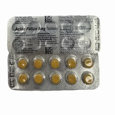 Acido folico (5mg 10t) (vence/10/2028)