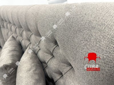 Sofa Esquinero Chester Luis XV Tapizado con Mesa de centro
