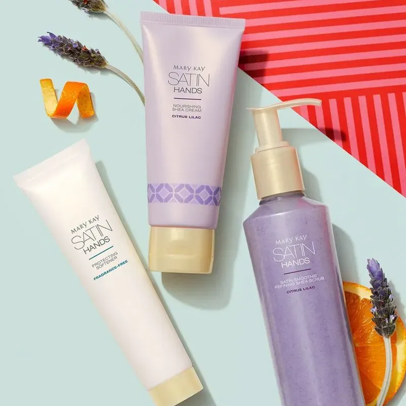 Set manos de seda Satín Hands Citrus Lilac