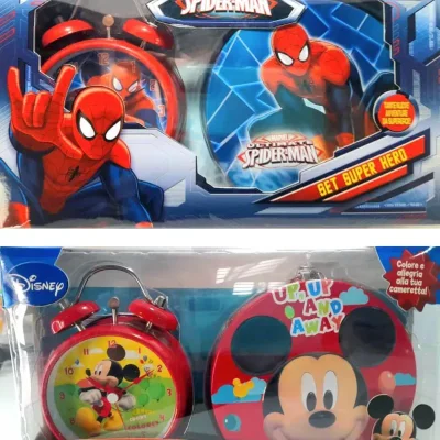 Set reloj despertador y hucha