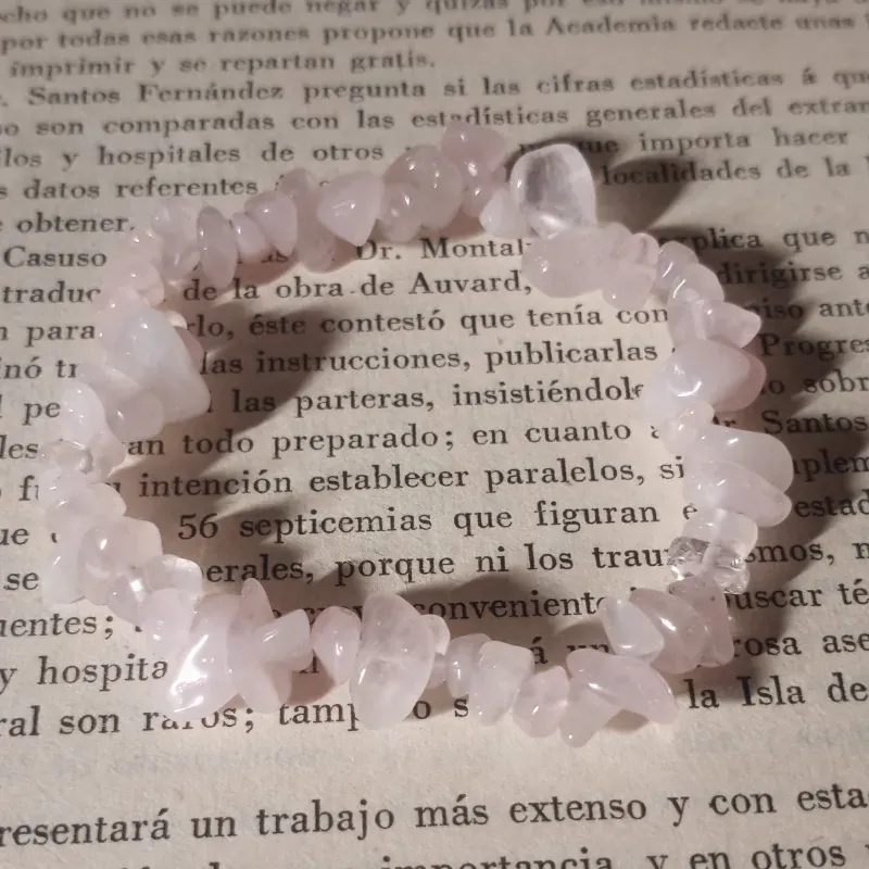Pulsera cuarzo rosa