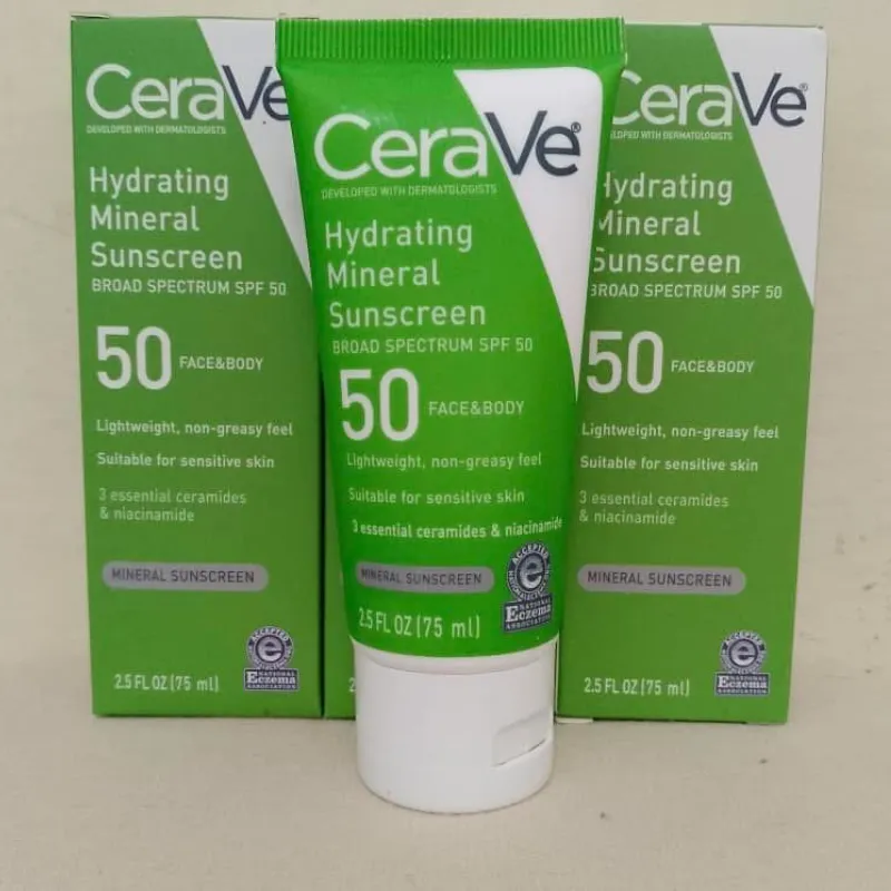 Protector solar mineral hidratante FPS 50 DE AMPLIO ESPECTRO 50 ROSTRO Y CUERPO(75ml)