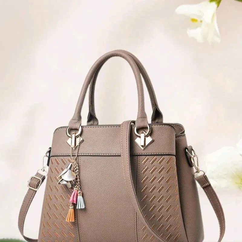 Bolso elegante doble asa con adorno