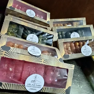 Estuche de 3 velas de cubos y Rubick