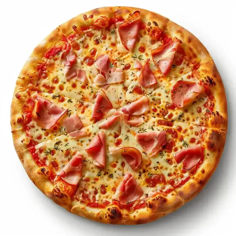 Pizza c/ Queso Blanco y Jamón Prensado