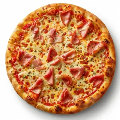 Pizza c/ Queso Blanco y Jamón Prensado