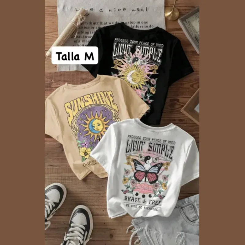 Pullovers cortos con estampado gráfico minimalista