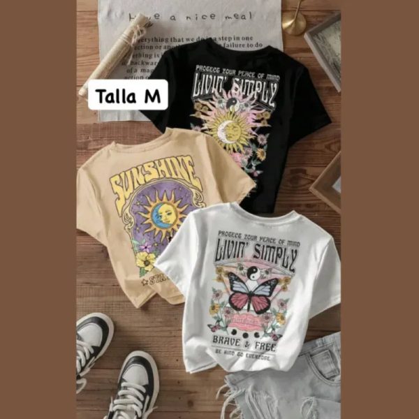Pullovers cortos con estampado gráfico minimalista