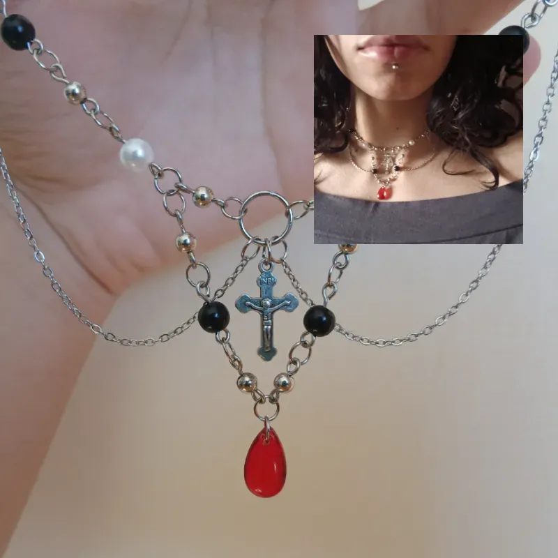 Rosario con cruz interior