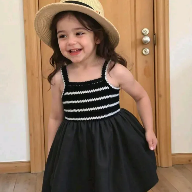 CONJUNTO 2 PZS PARA NIÑA NEGRO LINEA A TIRANTES FINOS