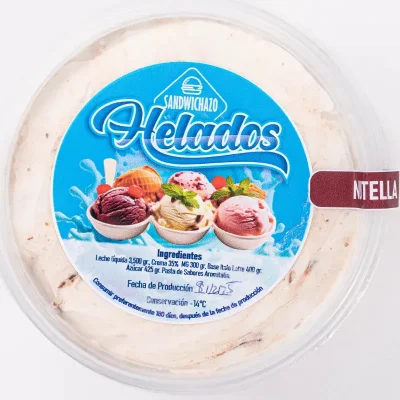 Pote de Helado 16onz Nutella