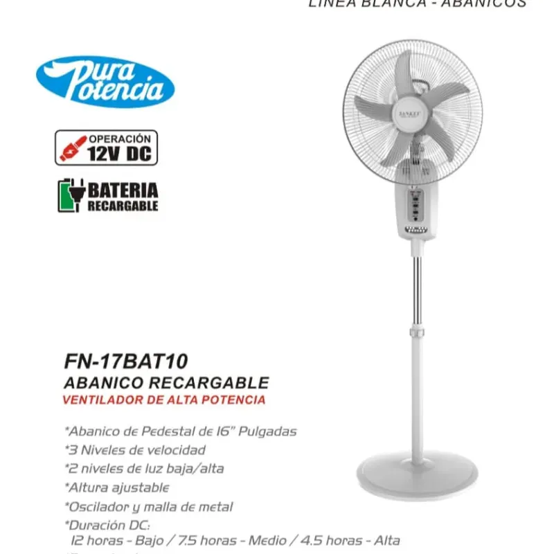 Ventilador Recargable de pedestal Sankey