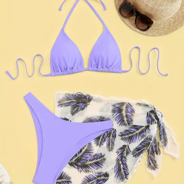  Bikini con pañoleta — Morado