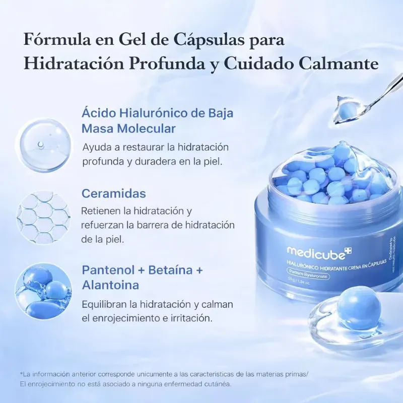 Crema en cápsulas Hidratante con Ácido Hialurónico (Medicube) 