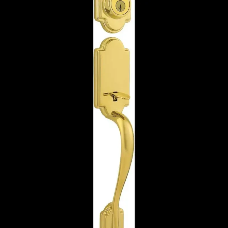 Picaporte dorado con su llavín CER-003