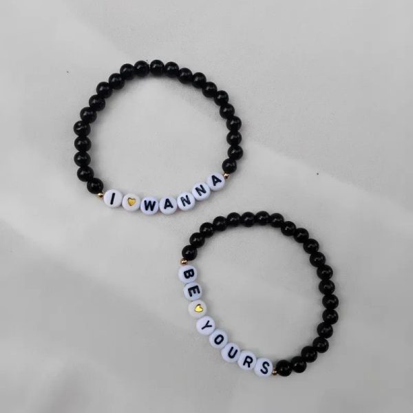 Pareja de pulseras "I wanna be yours"