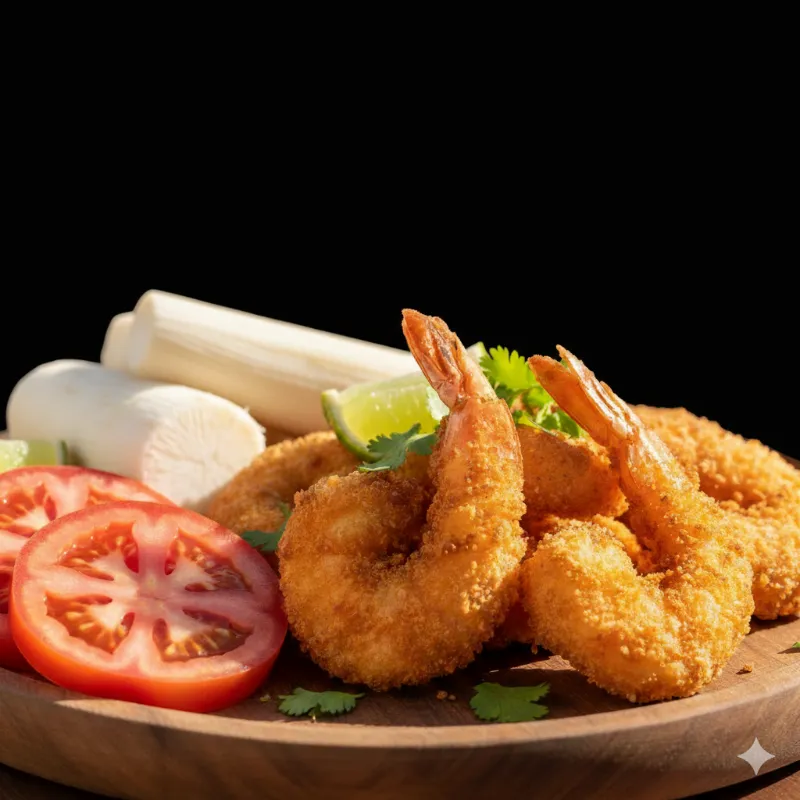 Camarón Rebosado con Arroz