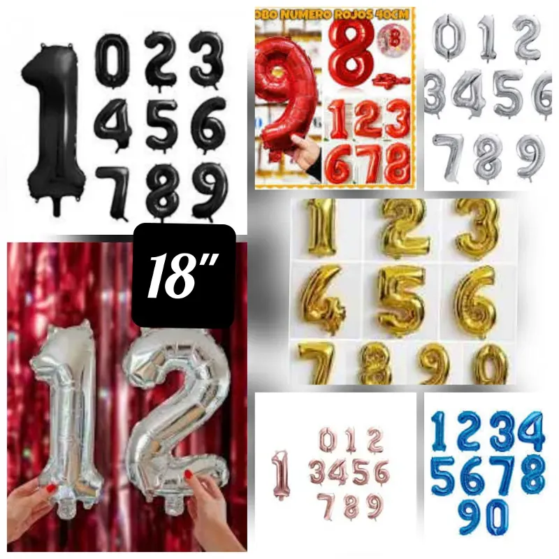 Números inflables 18"